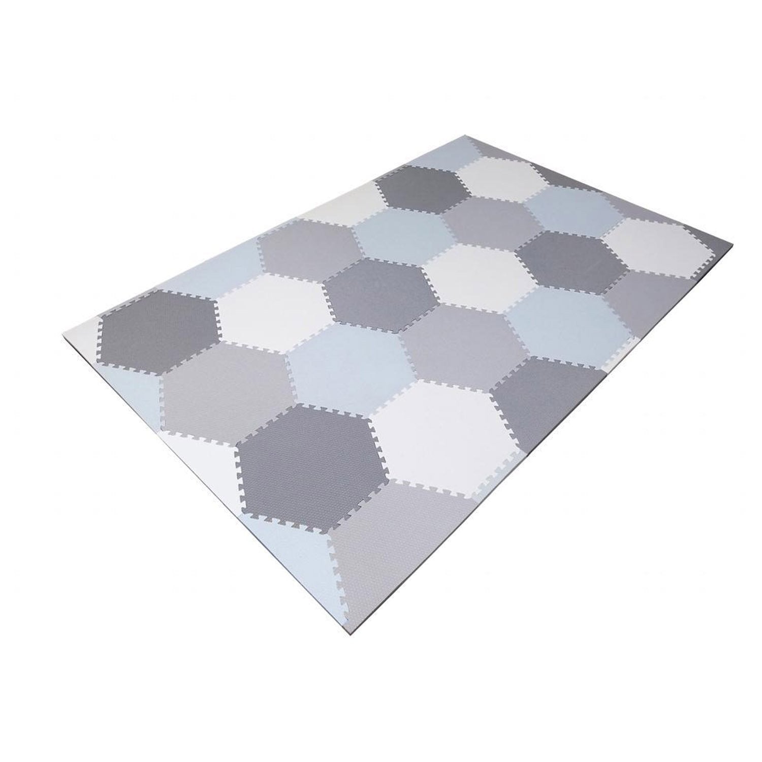 Baby Brielle Soft Extra Thick Interlocking Waterproof Non-Toxic Hexagon  Foam Tile Play mat for Crawling, Playing- Puzzle Floor Mat for Babies 